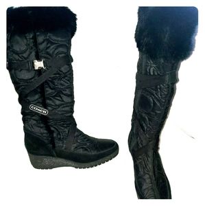 Coach Knee High Plush and Buckle Book